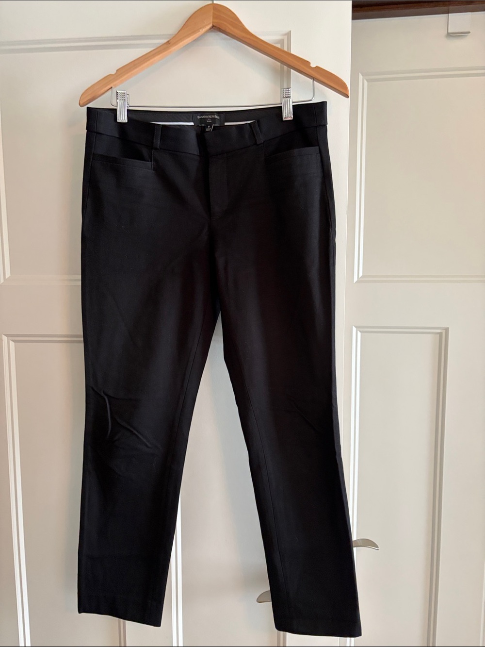 Banana Republic Women's Sloan Black Ankle Pants - Cropped Straight